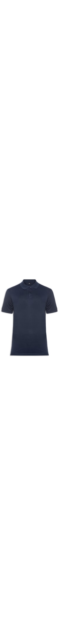 Polo Masculina Piquet Com Botão Básica - Azul