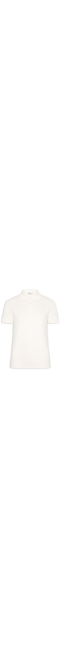 Polo Masculina Piquet Com Botão Básica - Off White