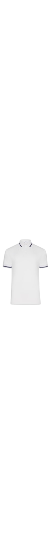 Polo Masculina Piquet Com Detalhes Friso - Cinza