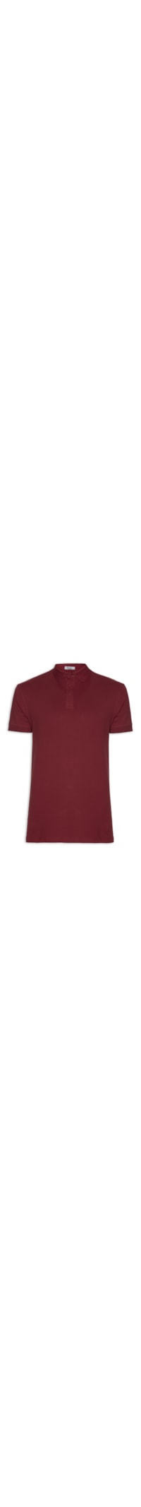 Polo Masculina Piquet Detalhe Em Friso - Vermelho