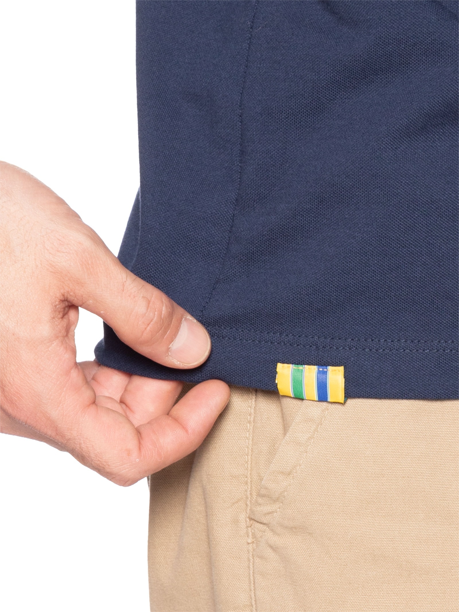 Polo Masculina Piquet Dupla Senna Azul Reserva