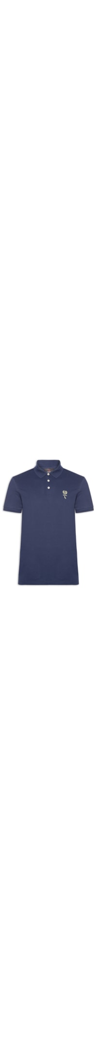 Polo Masculina Piquet Dupla Senna - Azul