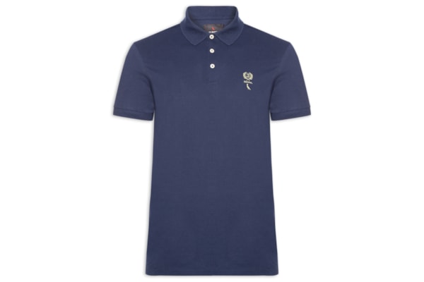 Polo Masculina Piquet Dupla Senna - Azul