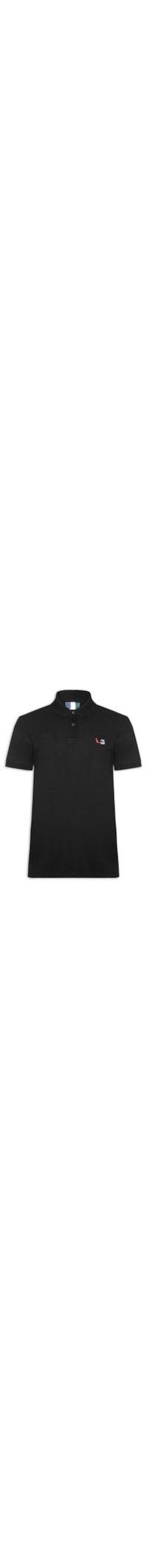 Polo Masculina Piquet Dupla Senna - Preto