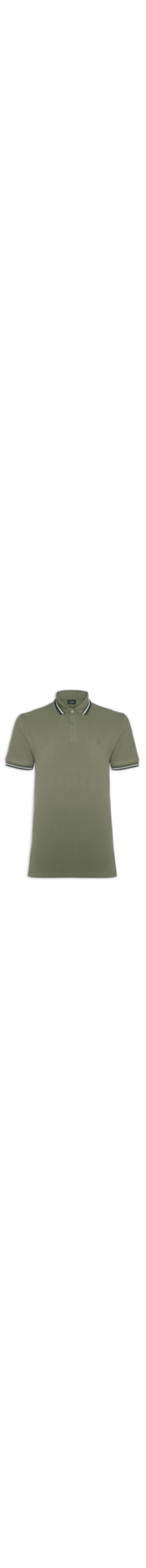Polo Masculina Piquet Duplo 6 frisos - Verde