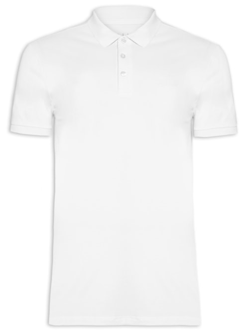 Polo Masculina Piquet Easa Classic Manga Curta – Branco