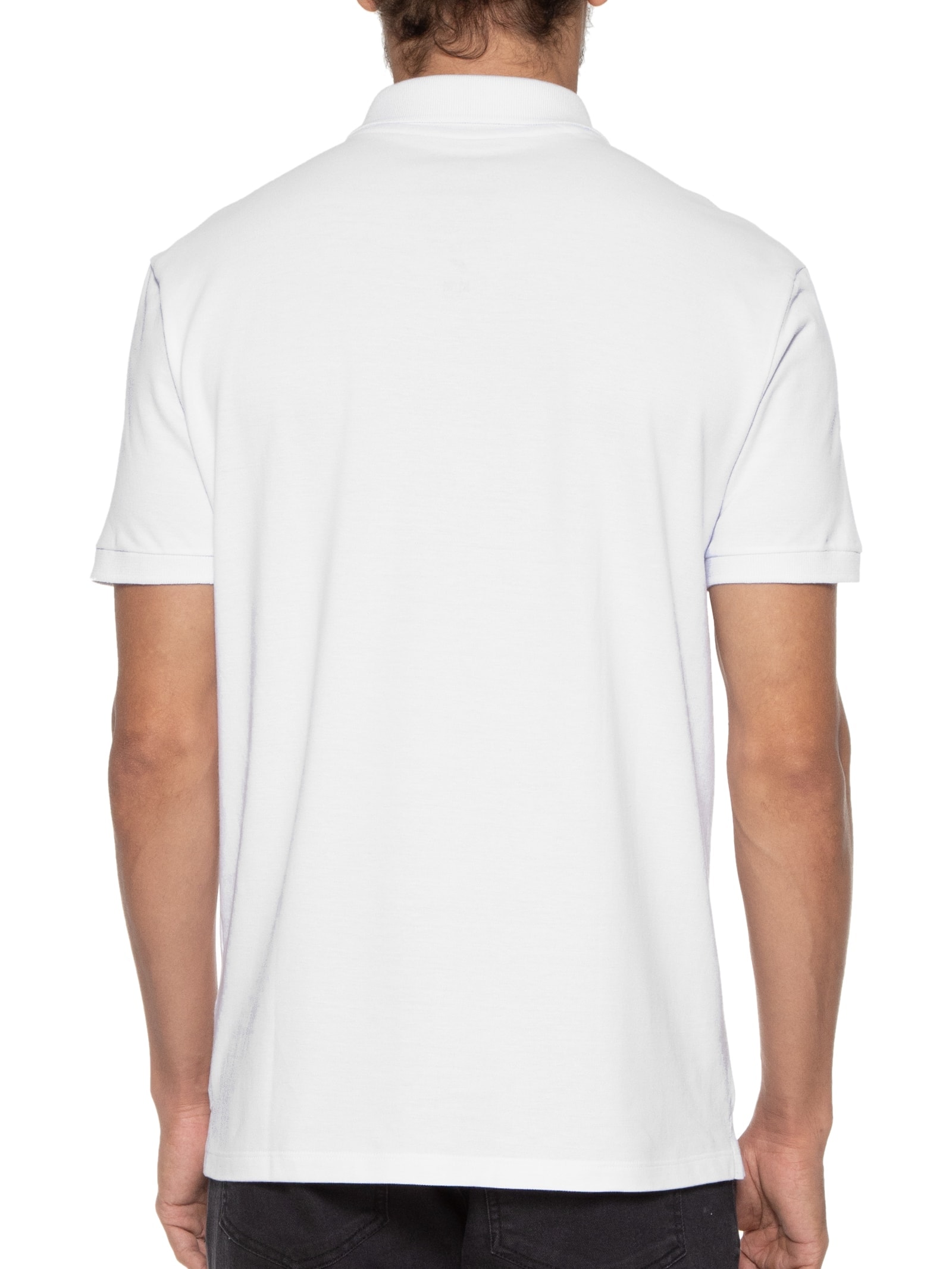 Polo Masculina Piquet Easa Classic Manga Curta Branco Ellus