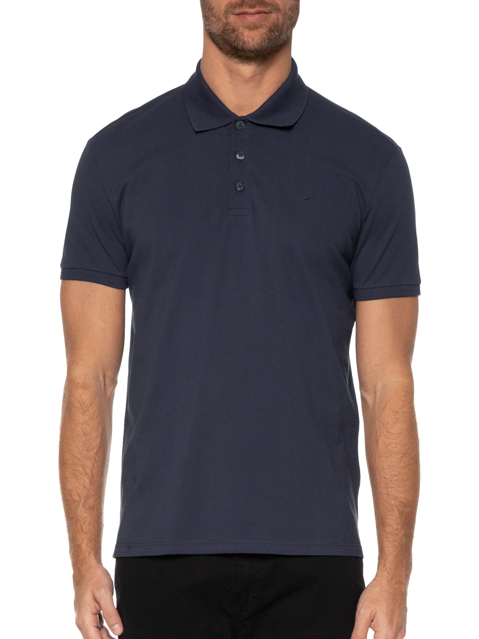 Polo Masculina Piquet Easa Classic Manga Curta Roxo Ellus