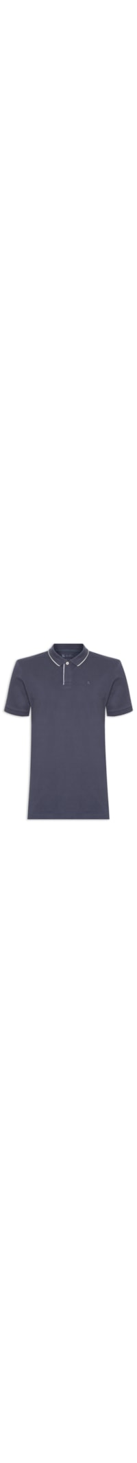 Polo Masculina Piquet Friso - Azul