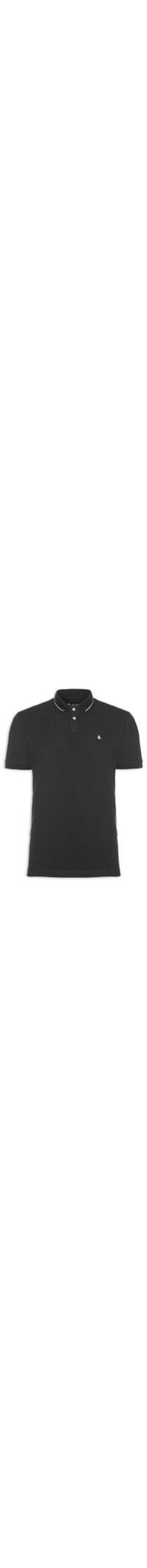 Polo Masculina Piquet Friso New - Preto