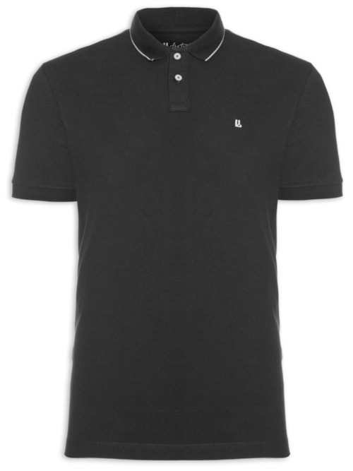 Polo Masculina Piquet Friso New – Preto