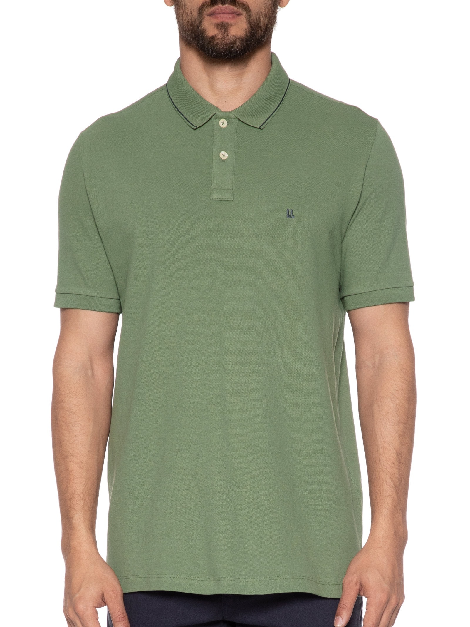 Polo Masculina Piquet Friso New Verde Foxton