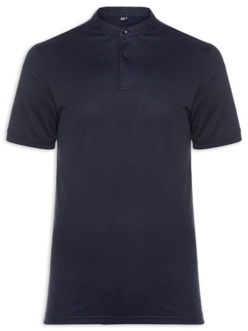 Polo Masculina Piquet Gola Padre – Azul