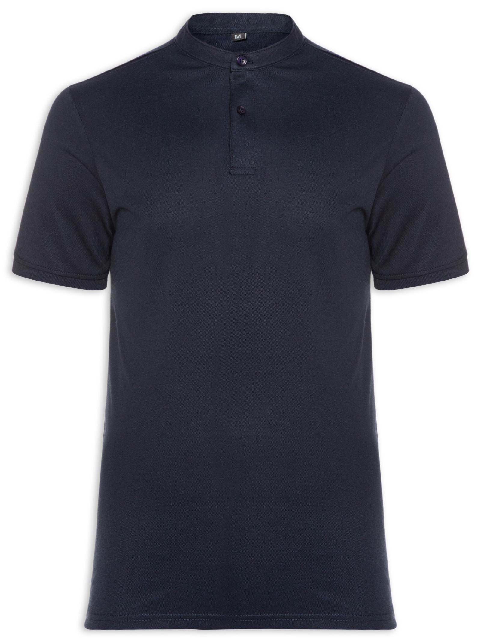  Polo Masculina Piquet Gola Padre Azul Basiq Men
