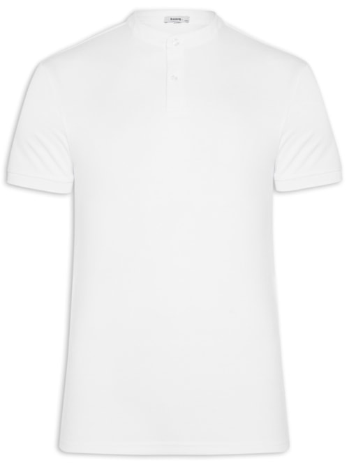 Polo Masculina Piquet Gola Padre – Branco