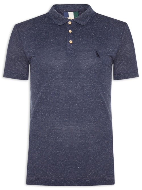 Polo Masculina Piquet Linho – Azul