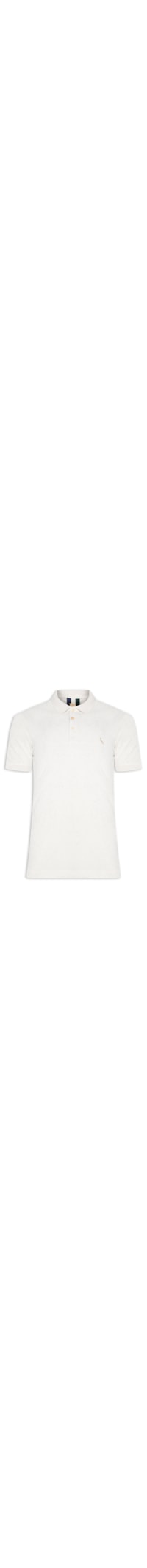 Polo Masculina Piquet Linho - Off White