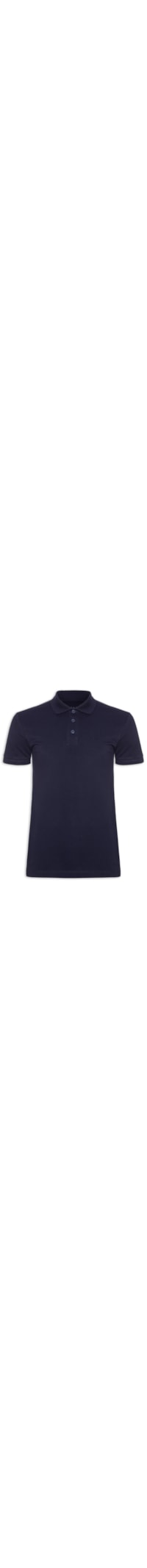 Polo Masculina Piquet Lisa - Azul