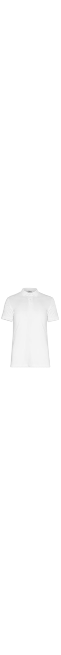 Polo Masculina Piquet Lisa - Branco