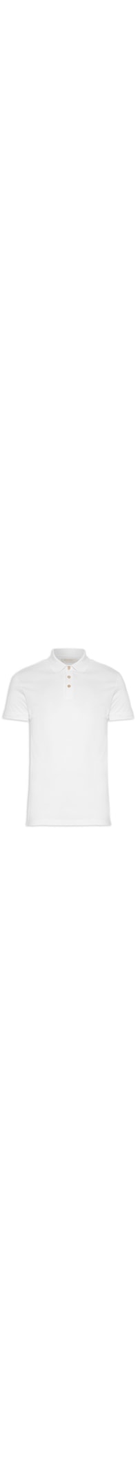 Polo Masculina Piquet Lisa - Branco