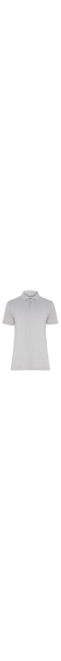 Polo Masculina Piquet Lisa - Cinza
