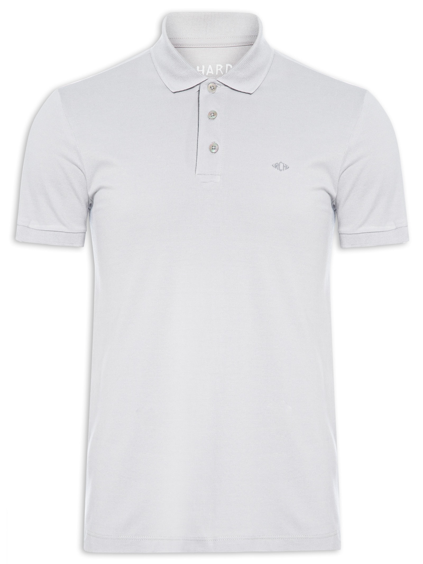 Polo Masculina Piquet Lisa Cinza Richards
