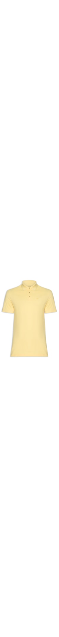 Polo Masculina Piquet Lisa Manga Curta - Amarelo