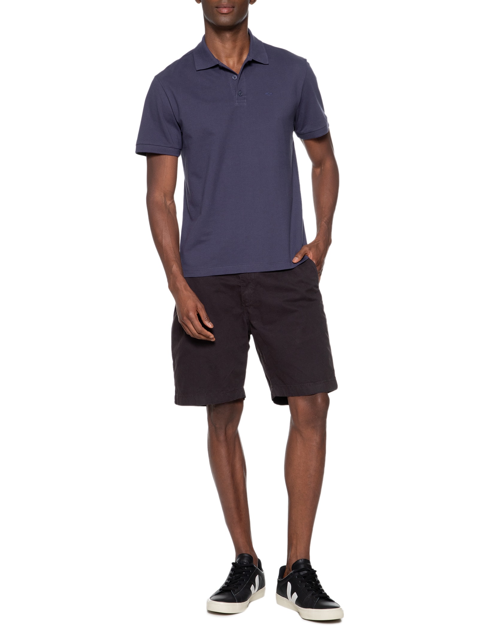 Polo Masculina Piquet Lisa Mc Azul Richards