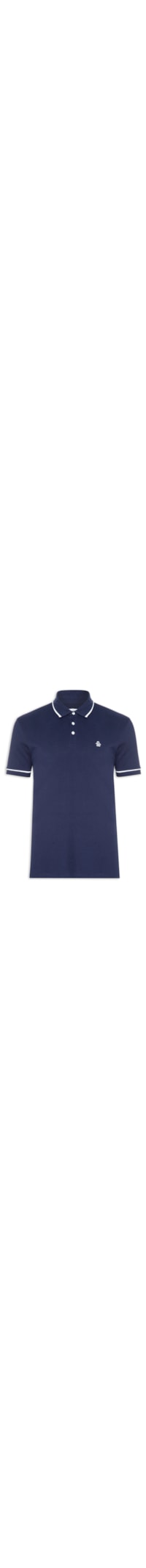 Polo Masculina Piquet Liso - Azul