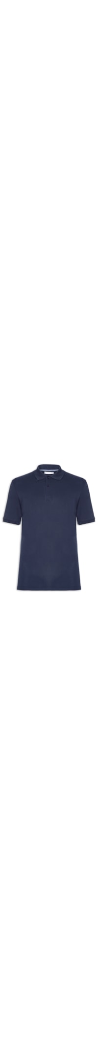 Polo Masculina Piquet Manga Curta - Azul