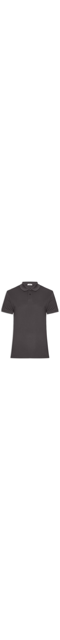Polo Masculina Piquet Manga Curta - Cinza