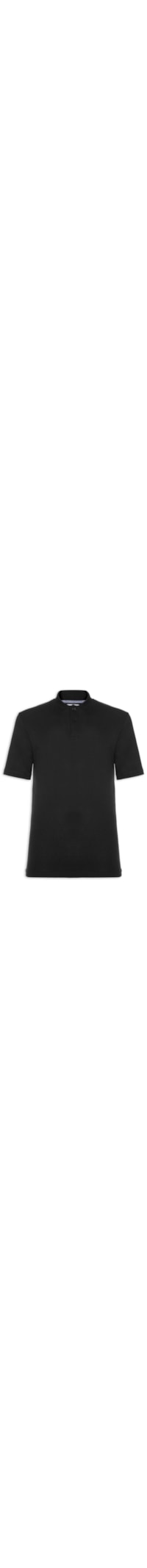 Polo Masculina Piquet Manga Curta - Preto
