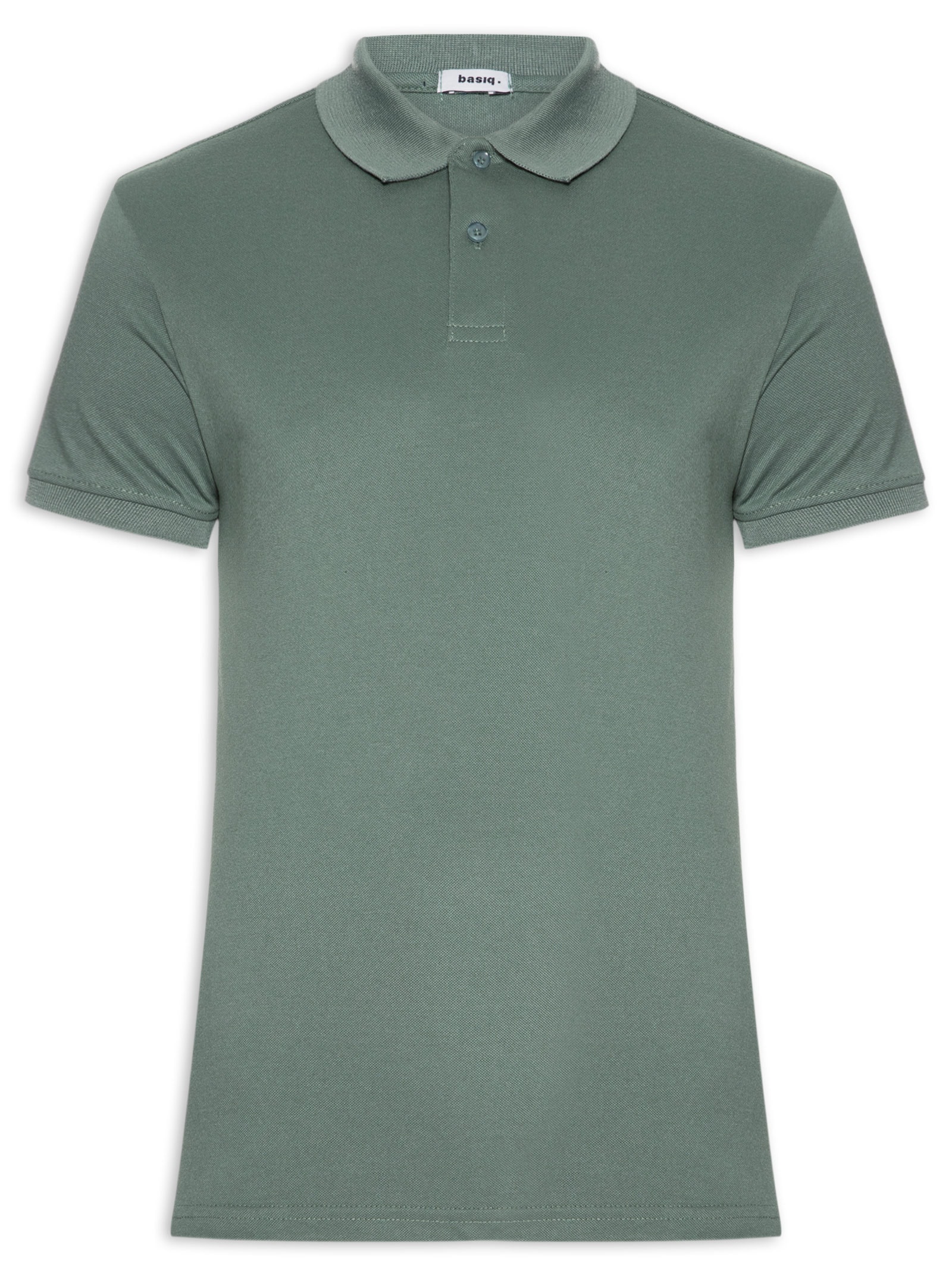 Polo Masculina Piquet Manga Curta Verde Basiq Men