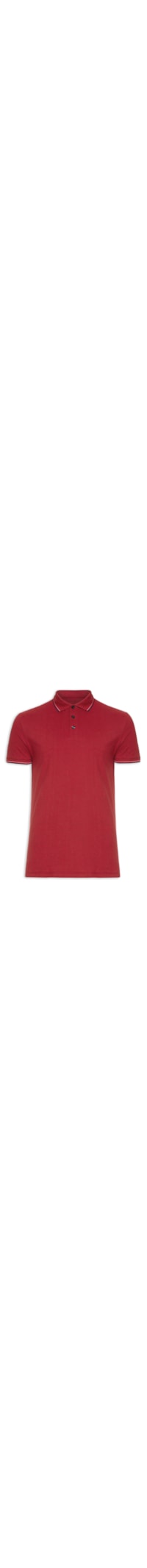 Polo Masculina Piquet Melange Easa Frisos Classic - Vermelho