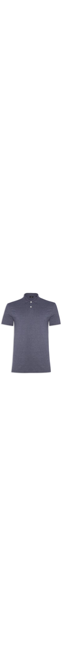 Polo Masculina Piquet Mescla - Azul