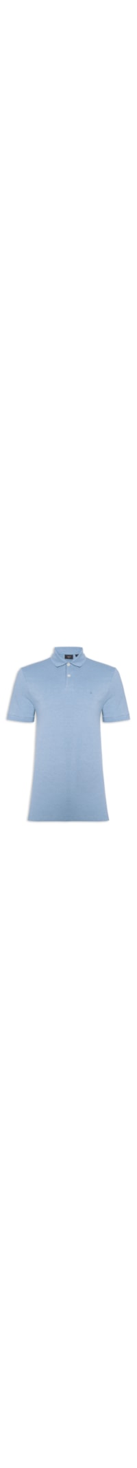 Polo Masculina Piquet Mescla - Azul