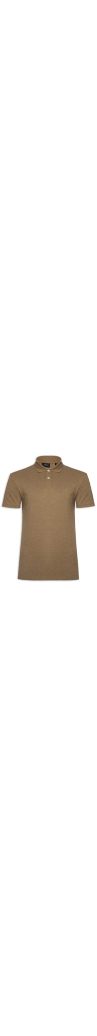Polo Masculina Piquet Mescla - Marrom
