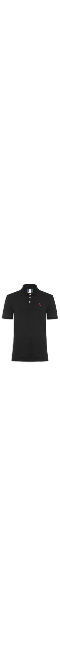 Polo Masculina Piquet Pica Pau - Preto