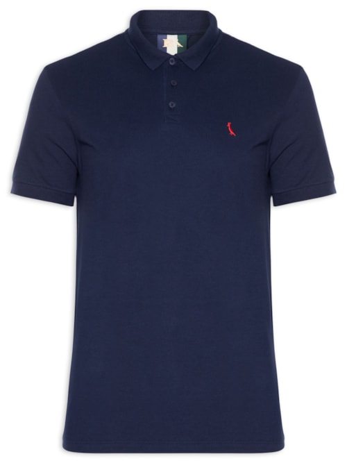 Polo Masculina Piquet Pica Pau Vermelho – Azul