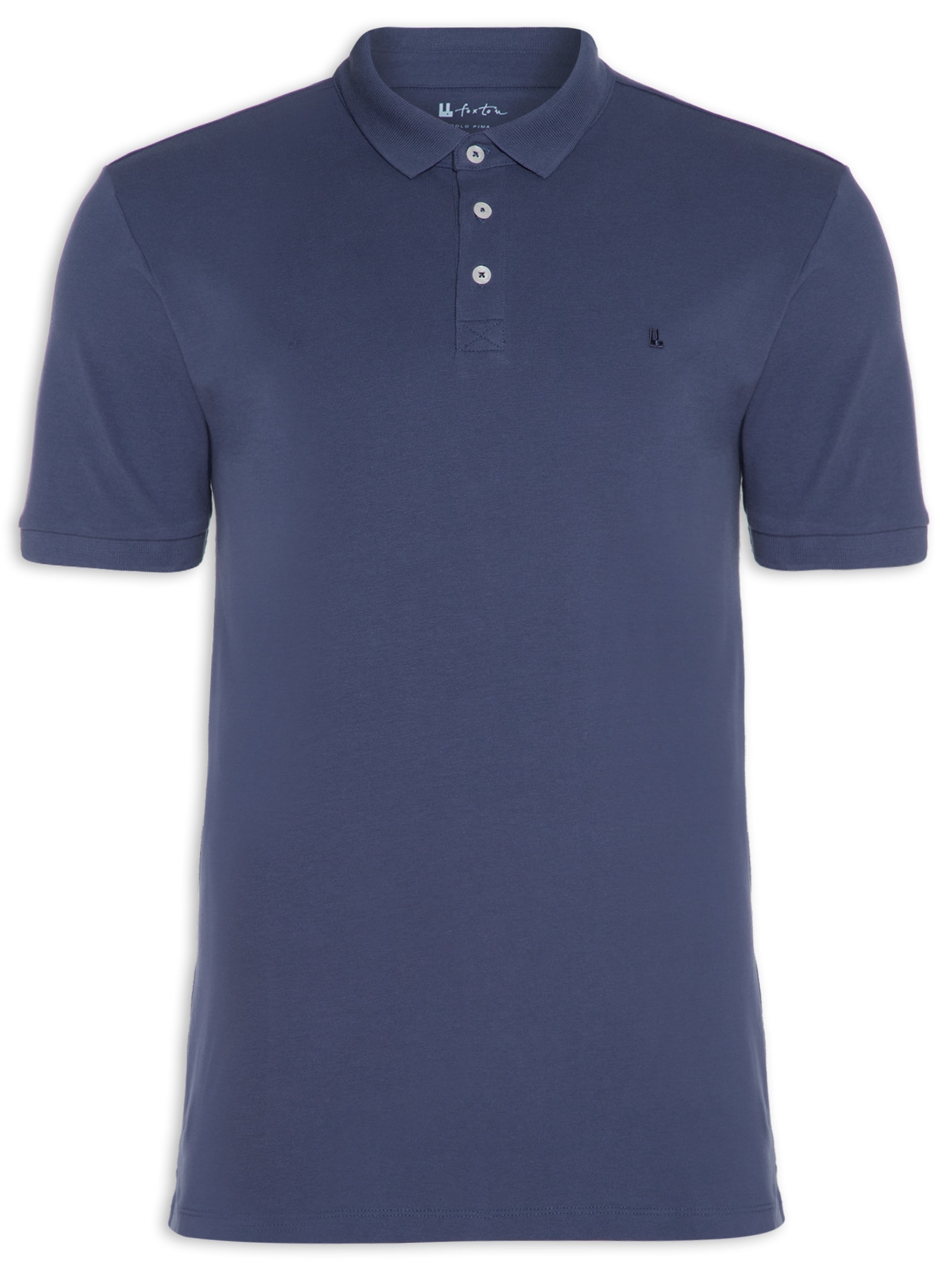 Polo Masculina Piquet Pima Coleção Azul Foxton