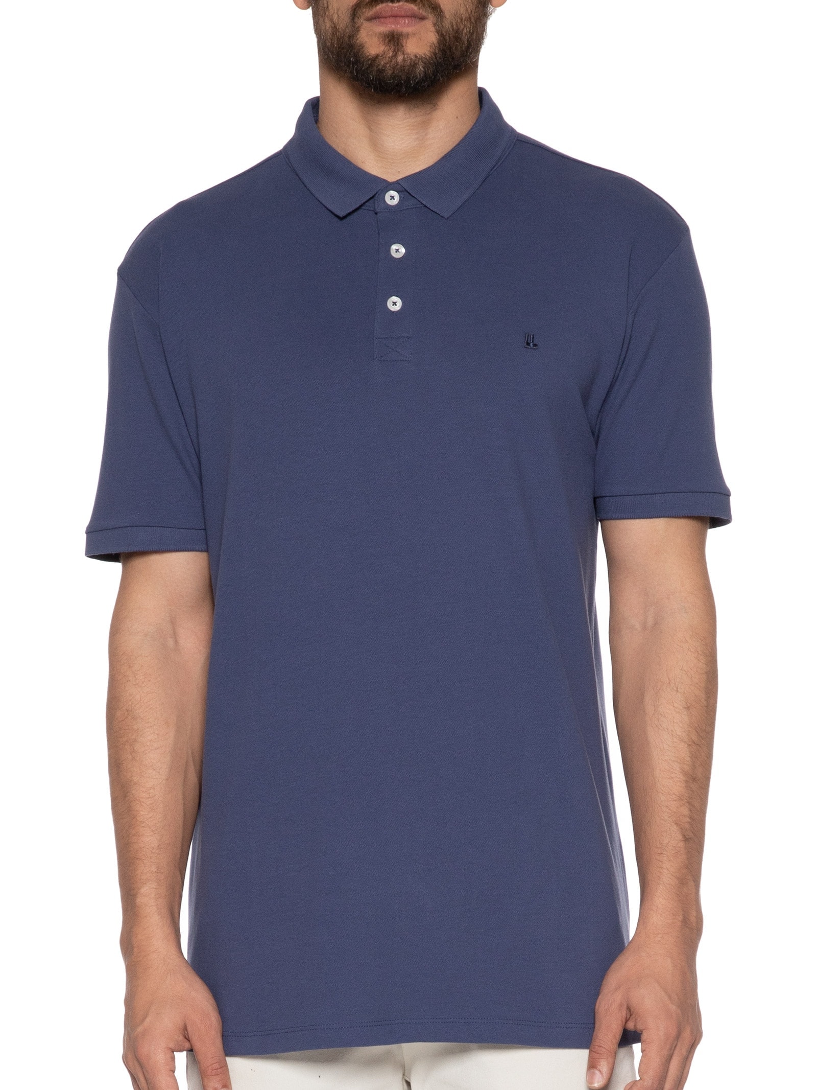 Polo Masculina Piquet Pima Coleção Azul Foxton