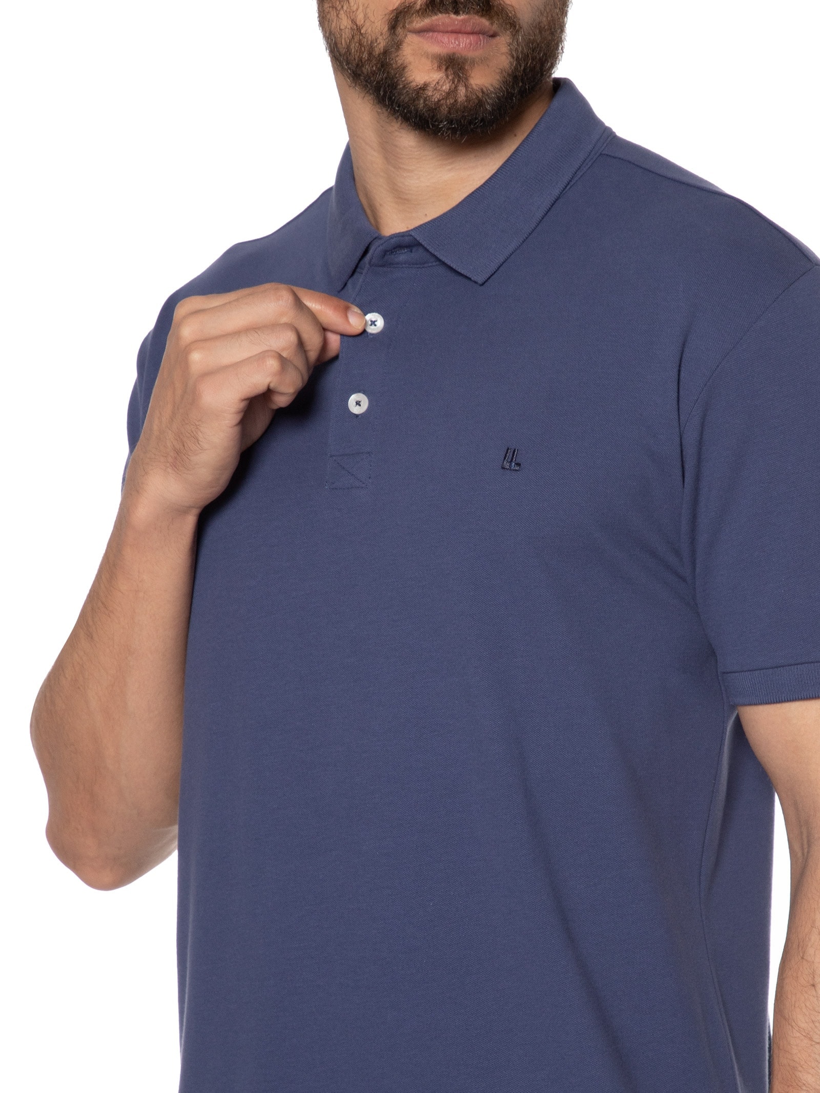 Polo Masculina Piquet Pima Coleção Azul Foxton