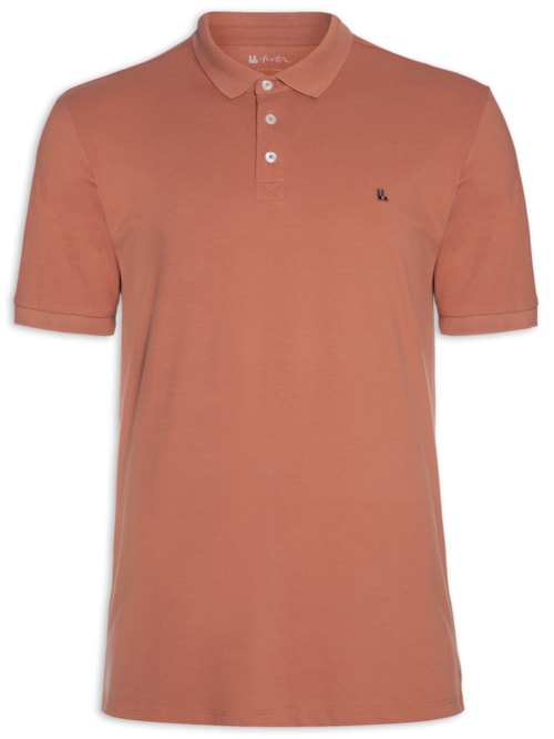 Polo Masculina Piquet Pima Coleção - Laranja