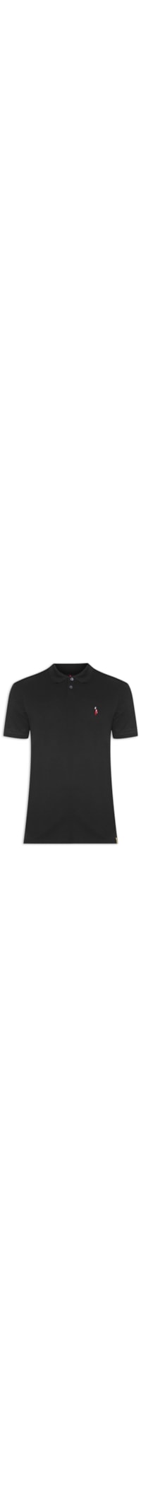 Polo Masculina Piquet Pima F1 Senna - Preto