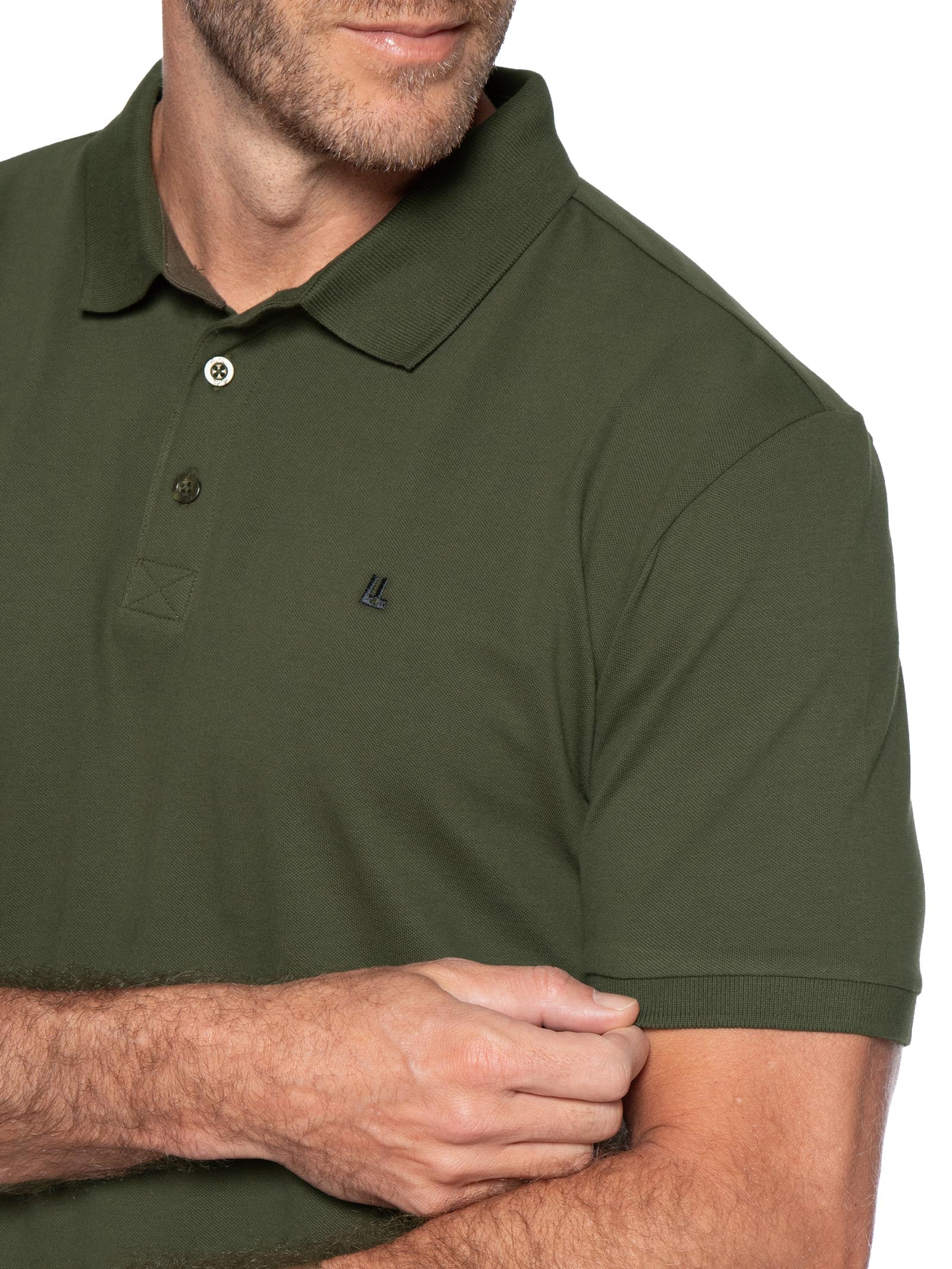 Polo Masculina Piquet Pima Verde Foxton