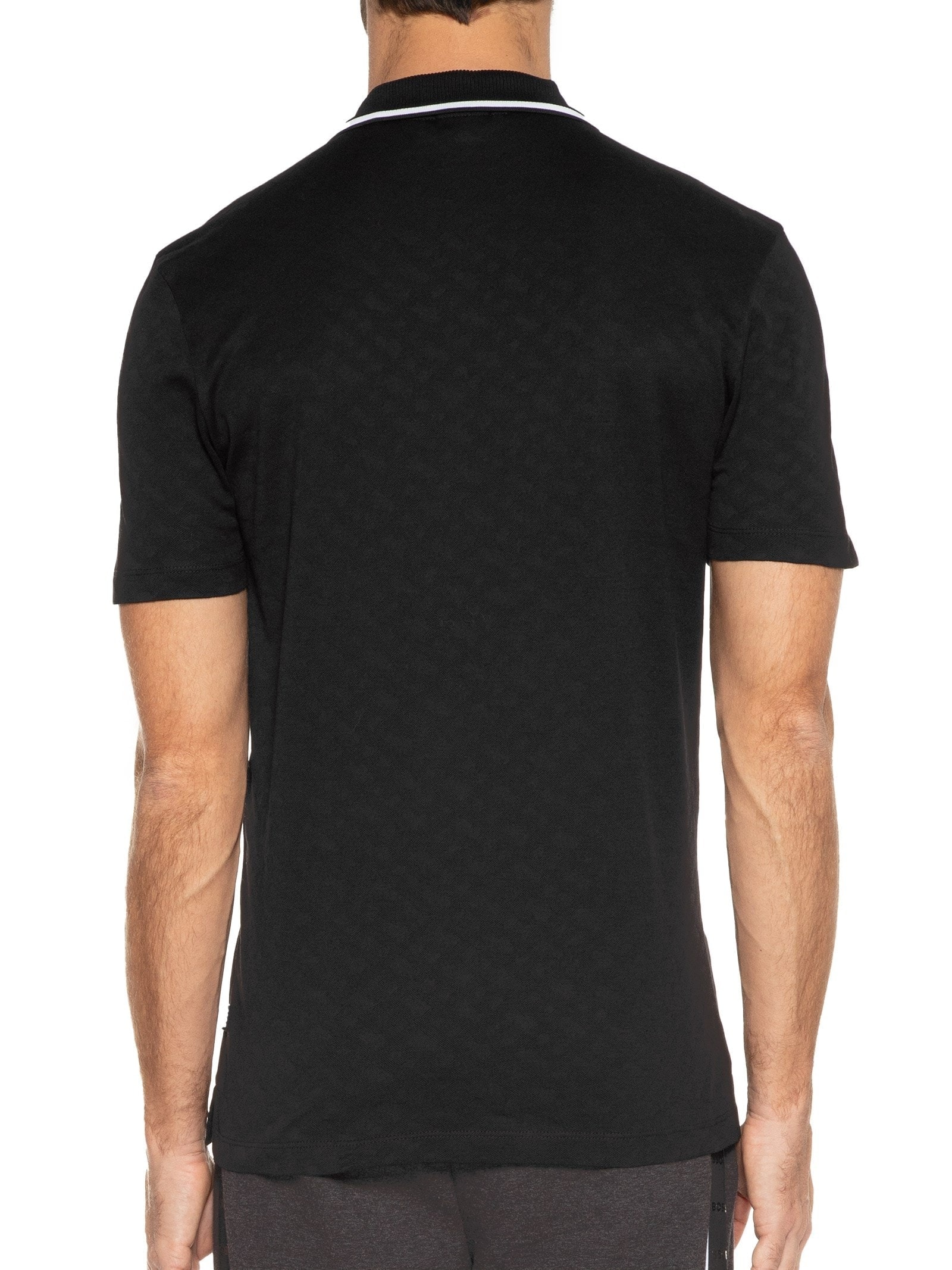 Polo Masculina Piquet Preto Boss