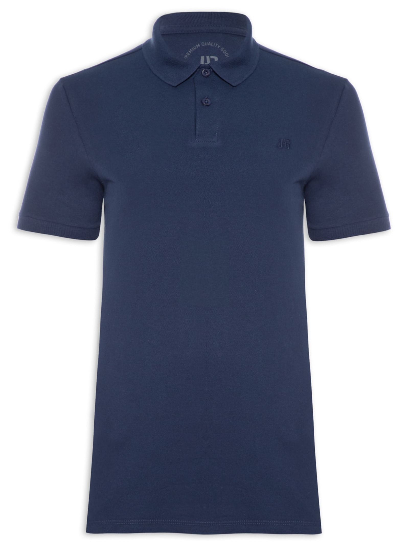 Polo Masculina Piquet Sem Friso Azul Jab