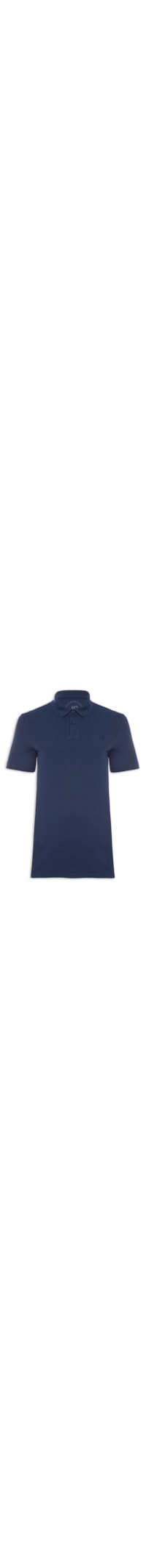 Polo Masculina Piquet Sem Friso - Azul