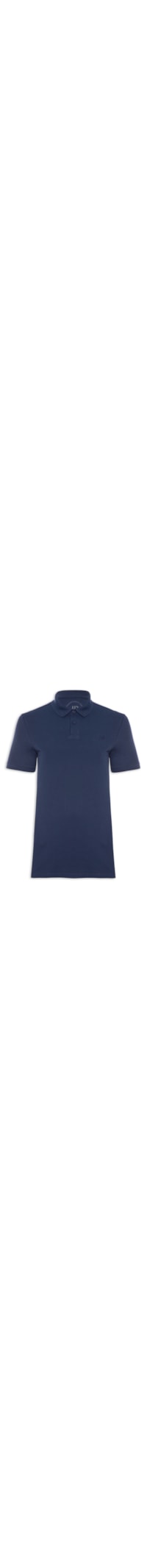 Polo Masculina Piquet Sem Friso - Azul