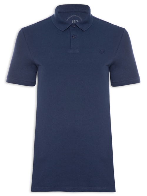 Polo Masculina Piquet Sem Friso - Azul